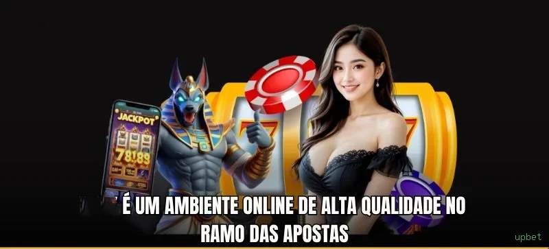 Imagem promocional do aplicativo mobile da upbet